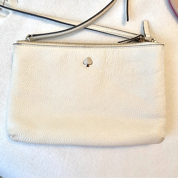 Kate Spade New York Women's Polly Medium Double Gusset Cross Body Bag off White - Picture 10 of 16